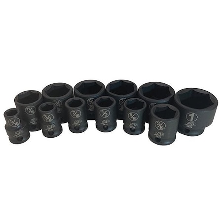 Atd Tools ATD 12-Piece 3/8-Inch Drive 6 Point SAE Standard Impact Socket Set 2250